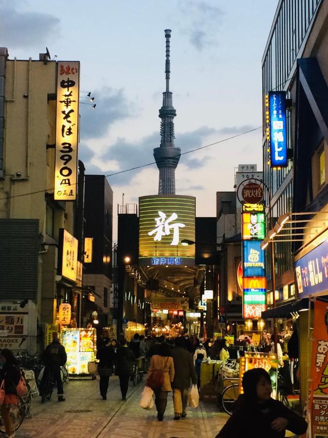 Apartamento 浅草寺3分｜浅草駅6分｜開放的｜畳寝室｜2-6人｜成田&羽田空港直通 Tokio Exterior foto