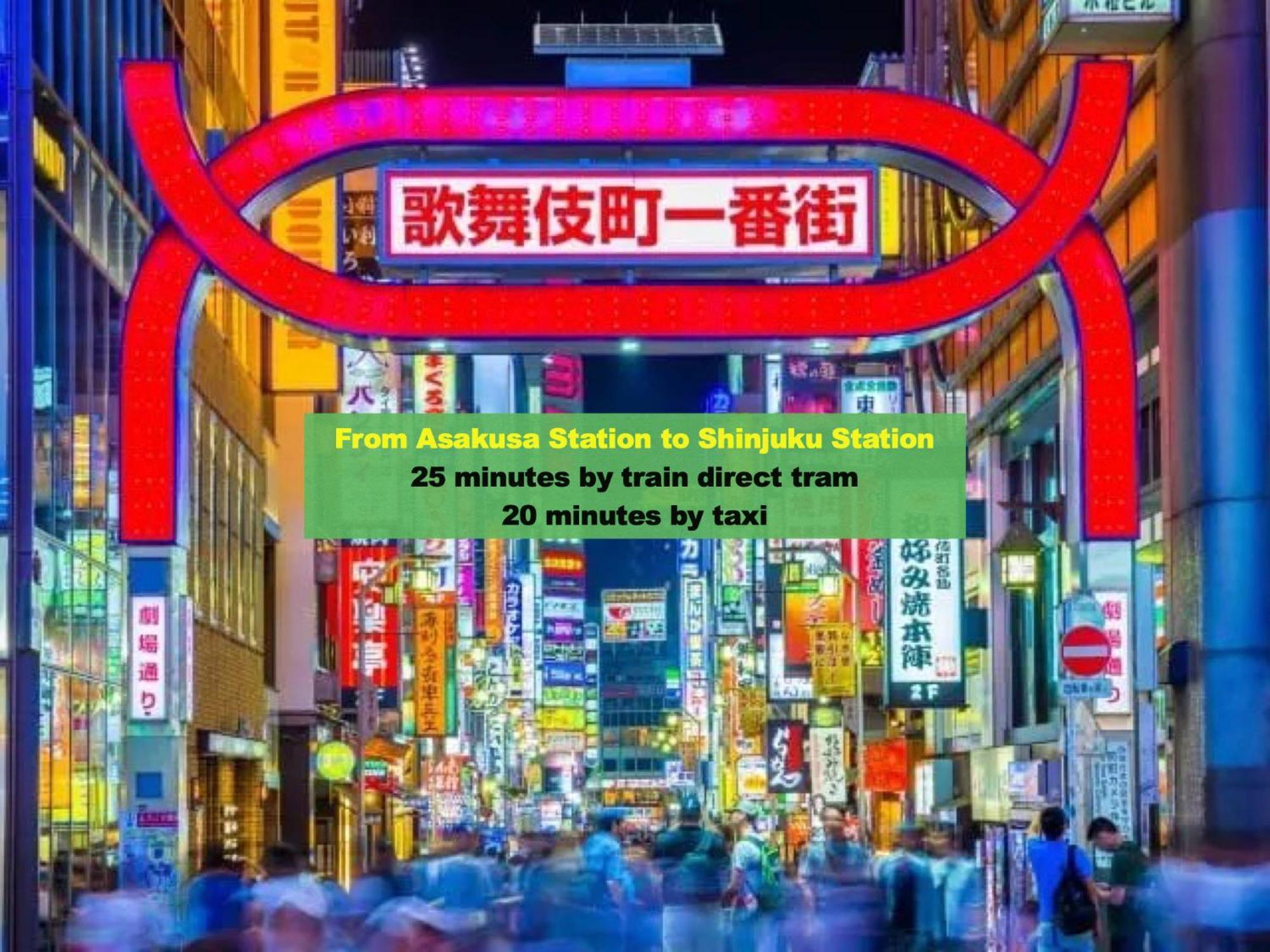 Apartamento 浅草寺3分｜浅草駅6分｜開放的｜畳寝室｜2-6人｜成田&羽田空港直通 Tokio Exterior foto